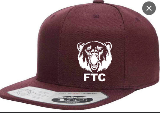 Hat Bear Logo Snapback Flat Bill